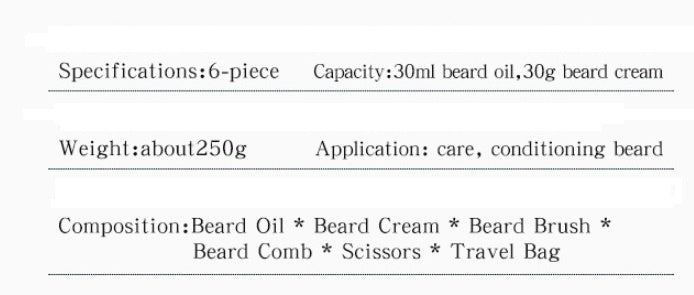 Men's beard care kit essential oils