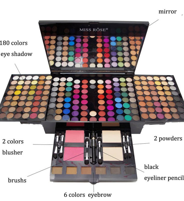 180 Colors Eyes Shadow Blush Set Personalized Piano-shaped Makeup Palette Box