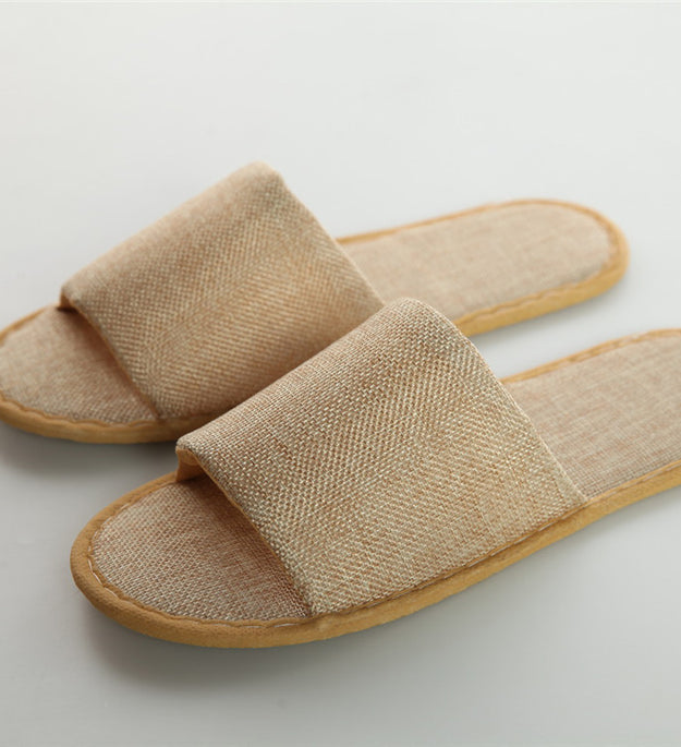 Hemp Simple Slippers Men Women Hotel Travel Spa Portable Folding House Disposable Home Guest Indoor Slippers Big Size