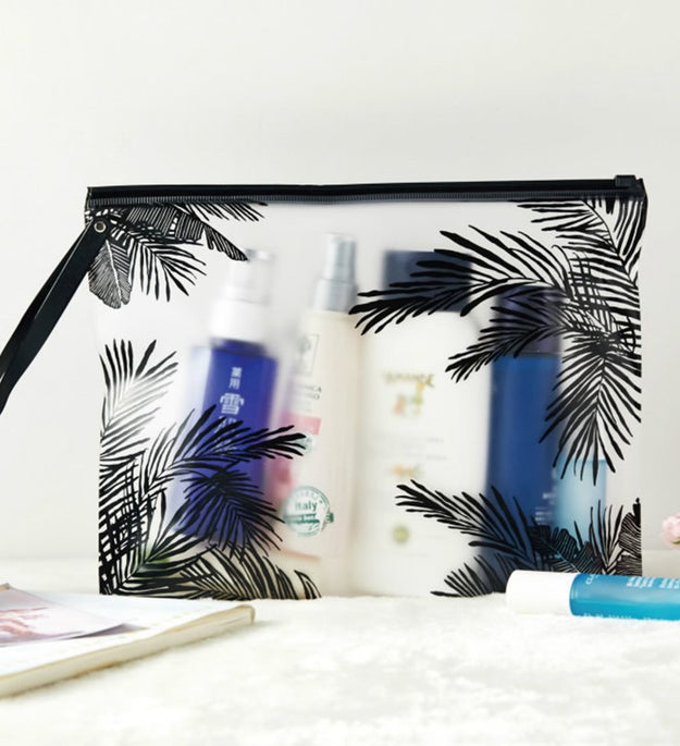 Frosted transparent cosmetic bag