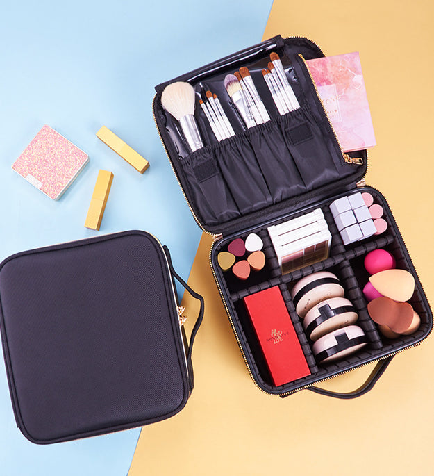 Mini Travel Storage Partition Cosmetic Bag Multi-function Portable Cosmetic Bag