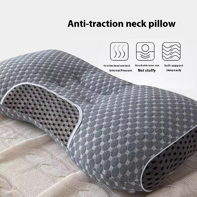 SPA Massage Neck Pillow Non-collapse Knitted Cotton Pillow Core