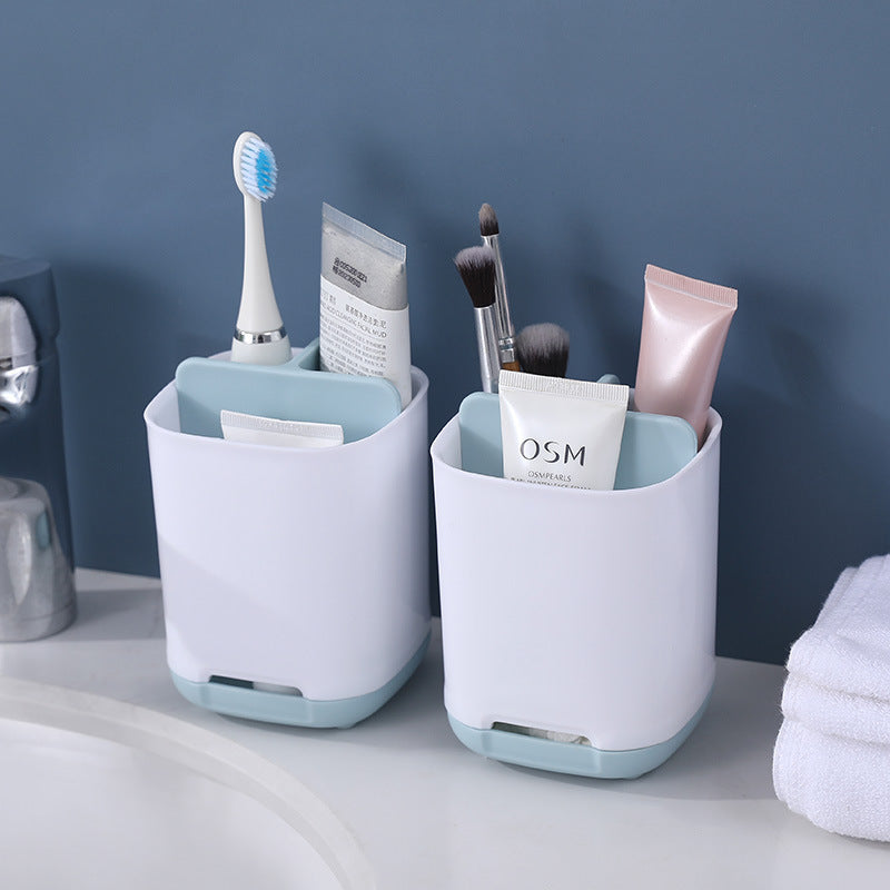 Bathroom Toothpaste Storage Compartment Cosmetics Shelf