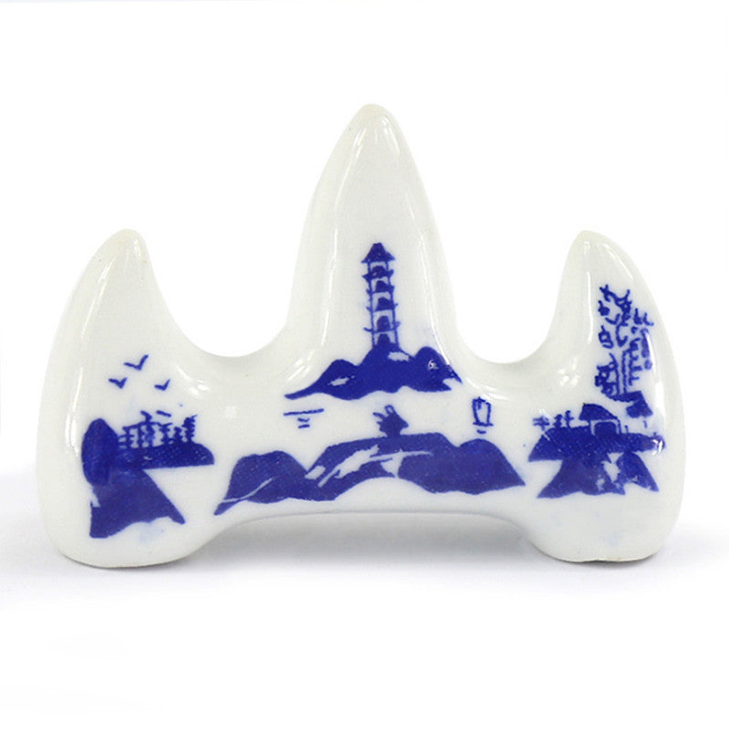 Blue and white porcelain brush holder