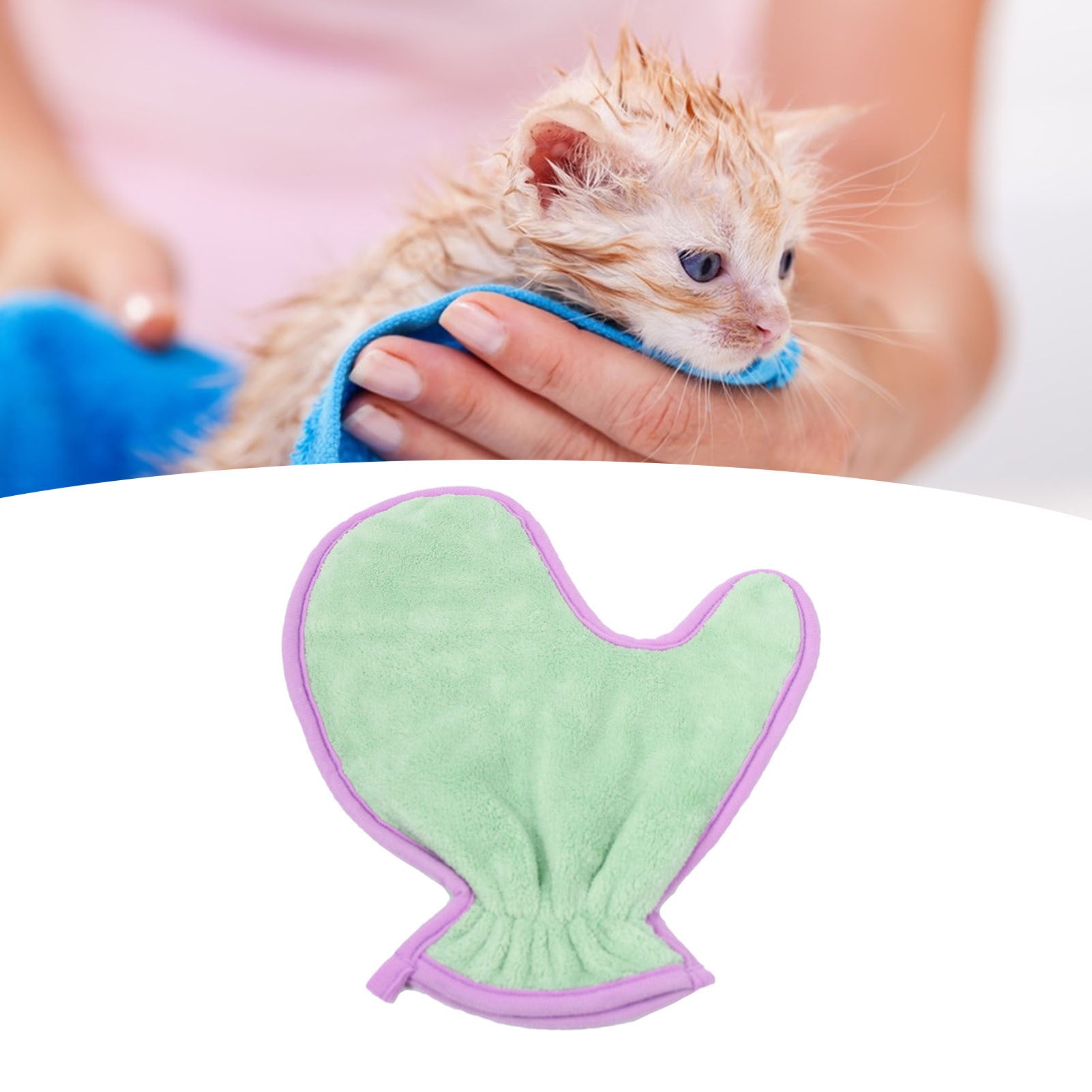 Pet Dog Bath Towel Double Sided Absorbent Fiber Gloves Cat Hygiene Supplies Soft Lightweight Plush Cleaning Towel