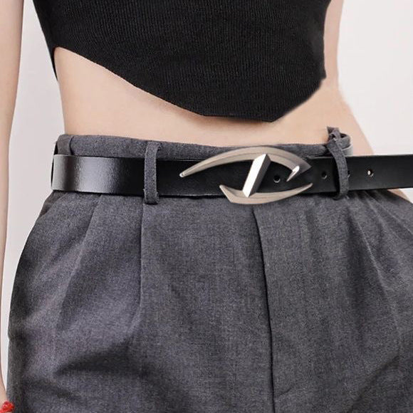 Future Sense Niche Punk Irregular Metal Belt