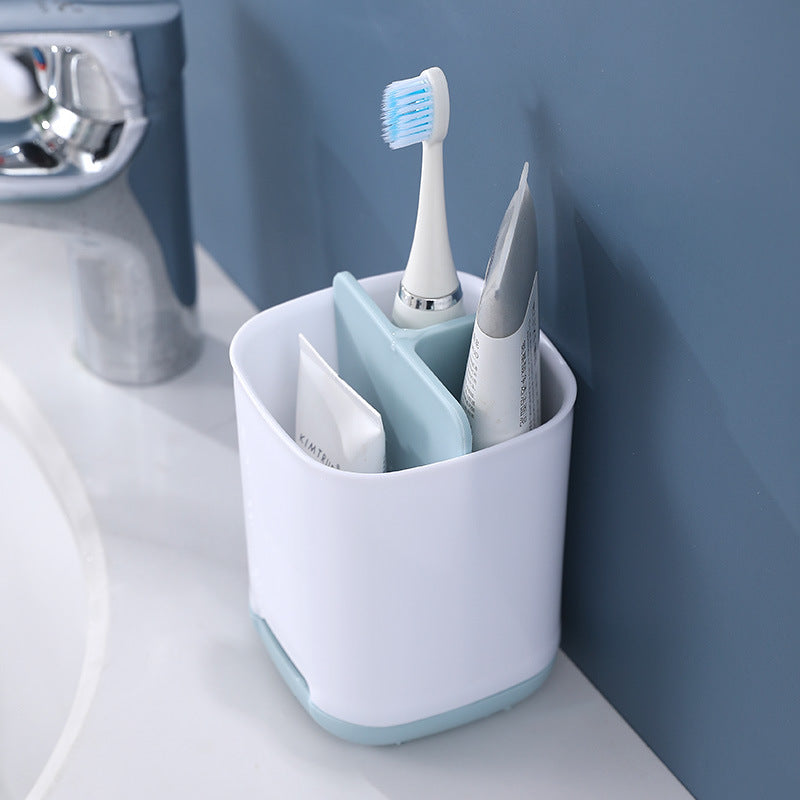 Bathroom Toothpaste Storage Compartment Cosmetics Shelf