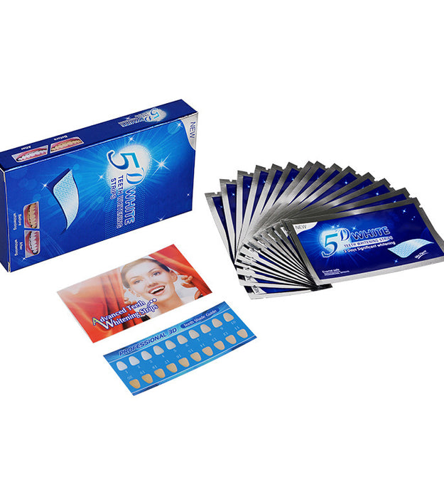 5D Gel Teeth Whitening Strips White Tooth Dental Kit Oral Hygiene Care Strip For False Teeth Veneers Dentist Seks Whiten Gel