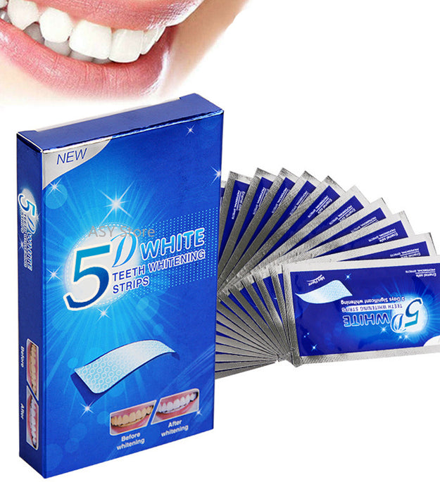 5D Gel Teeth Whitening Strips White Tooth Dental Kit Oral Hygiene Care Strip For False Teeth Veneers Dentist Seks Whiten Gel